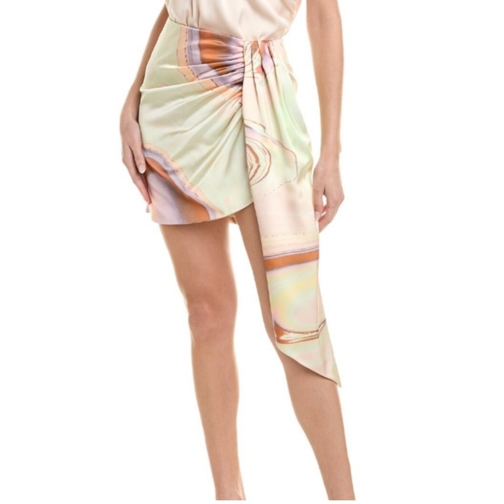 SIMKHAI Mae Draped Mini Skirt